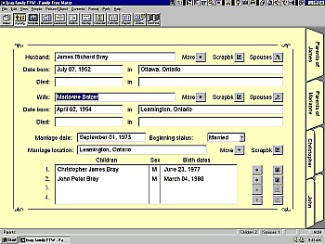Family Tree Maker screen