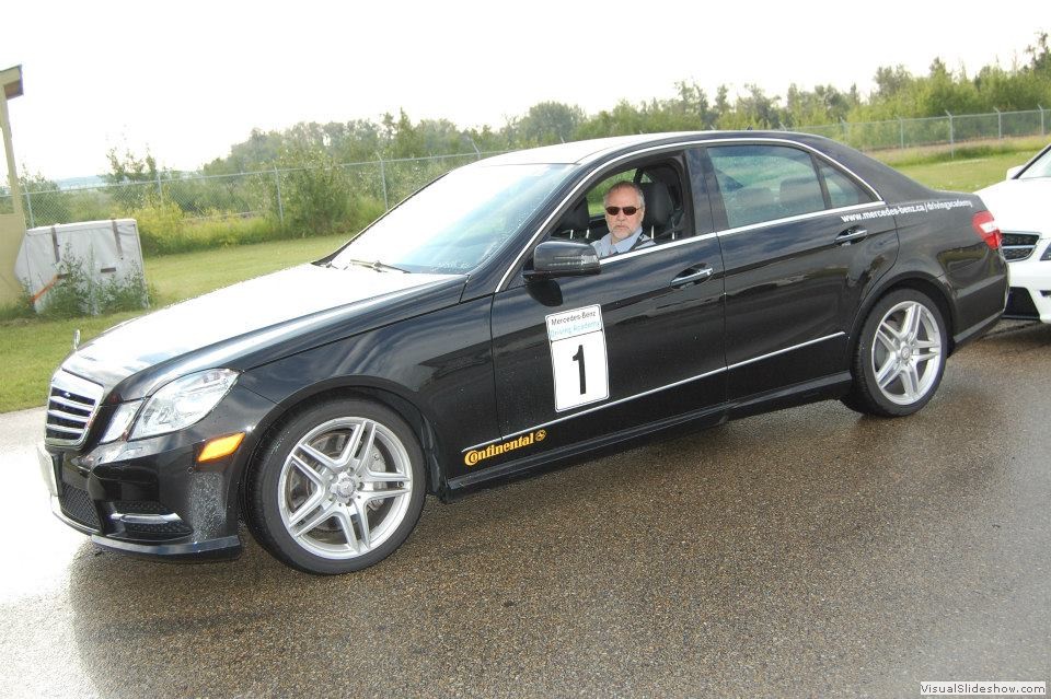 The author waits for his next turn at the cones