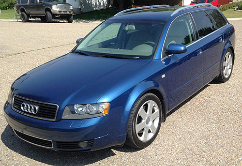 A clean 14 year old Audi - cleaned with no water or hose