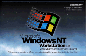Windows NT opening screen