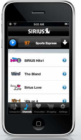 SIRIUS iPhone App
