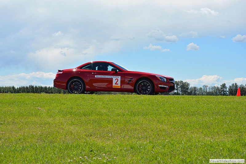 The SL AMG on the track