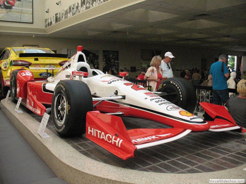 The 2015 Indy 500-winnig car, driven for Penske Racing by Juan Pablo Montoya. Photo by some oaf (the author).