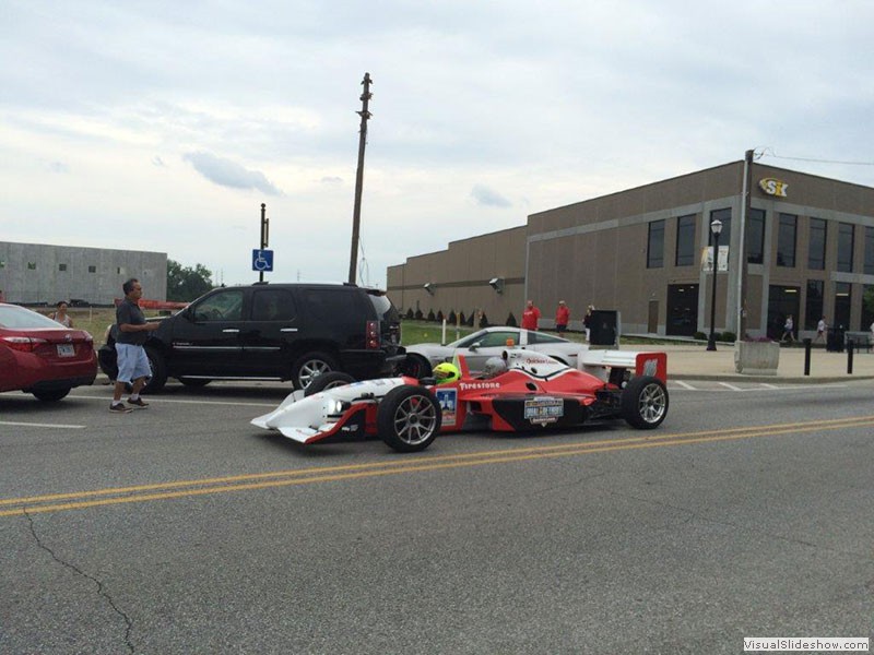 Saturday night in Speedway - rides in the two seater. Photo by Blair Riddle