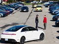 Vehicles are pulled in and out of the parking lot as journalists take part in "real-world" back-to-back testing during the 2014 Canadian Car of the Year Awards "TestFest" event on Monday, October 21, 2013 in Niagara Falls, Ontario. Automotive journalists from across the country evaluate and vote on vehicles to provide results which are relevant to potential car and truck buyers. (Michelle Siu for AJAC)